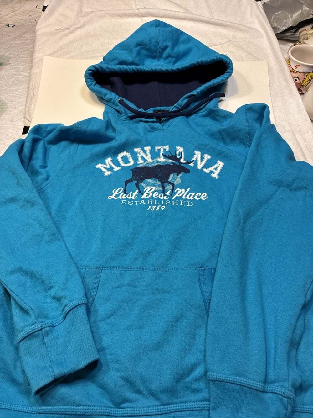 Prairie Mountain Montana The Last Best Place Moose Graphic Hoodie